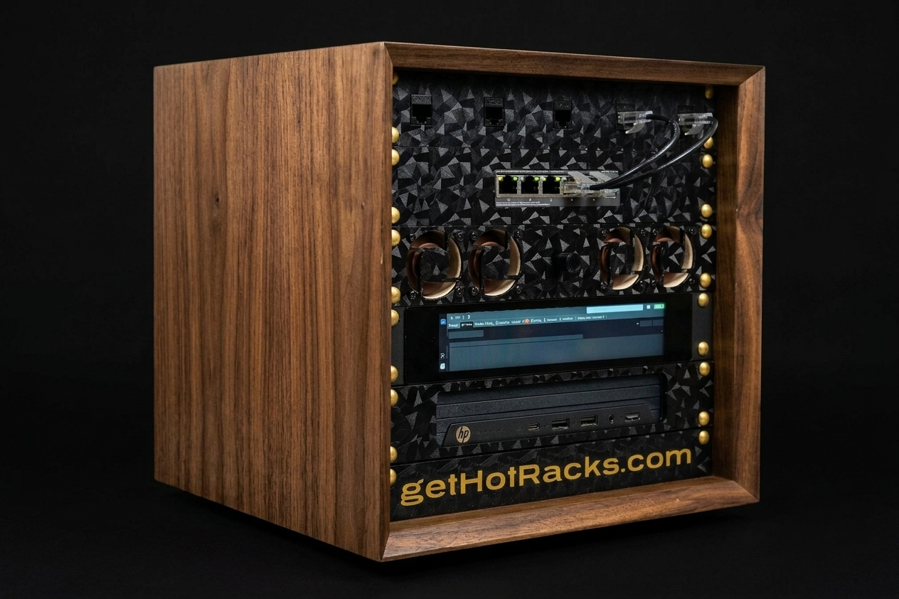 5.5U 10" Mini-Rack in Walnut