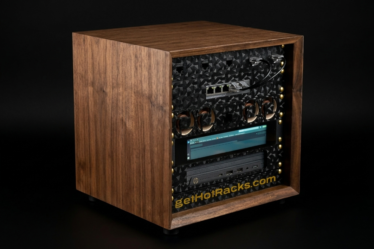 5.5U 10" Mini-Rack in Walnut