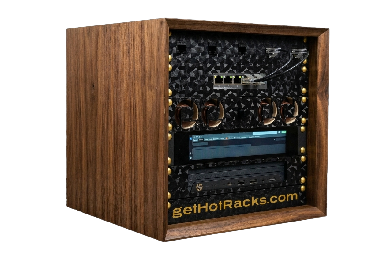 5.5U 10" Mini-Rack in Walnut